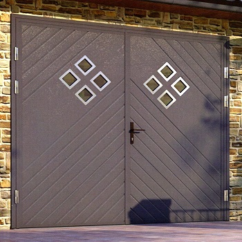 Ryterna Glazed Chevron garage door